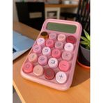 Hesap Makinesi Daktilo Stili Büyük LCD Ekran Kolay Okuma Yuvarlak Tuşlu Hesap Makinesi 12 Haneli 20 Tuşlu - Kahverengi - 20 Tuşlu 15 x 9 cm