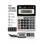Hesap Makinesi Gri Siyah 11.5X14 Cm 1 Adet Csl Cs-1800 12 Haneli Orta Boy Ofis Büro Masaüstü Hesap Makinası