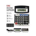 Hesap Makinesi Gri Siyah 11X13 Cm 1 Adet Csl Cs-3122 12 Haneli Orta Boy Ofis Büro Masaüstü Hesap Makinası