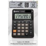 Hesap Makinesi Siyah 10.5X14.5 Cm 1 Adet Galaxy Gx-3866B 12 Haneli Orta Boy Okul Ofis Büro Hesap Makinası