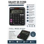 Hesap Makinesi Siyah 12X14.5 Cm 1 Adet Galaxy Gx-5120D 12 Haneli Orta Boy Ofis Büro Masaüstü Hesap Makinası