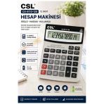 Hesap Makinesi Siyah 12X16 Cm 1 Adet Csl Cs-8113-120 12 Haneli Orta Boy Büro Masaüstü Hesap Makinası