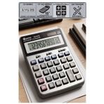 Hesap Makinesi Siyah 14X19 Cm 1 Adet Galaxy Gx-6118 12 Haneli Orta Boy Okul Ofis Büro Masaüstü Hesap Makinası