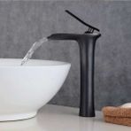 Hesaplı Çarşım Siyah Çanak Şelale Lavabo Bataryası