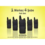 Hesaplı Depom Çaycı Telsizi 1 Merkez 4 Şube Full Set