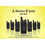 HESAPLI DEPOM Çaycı Telsizi 1 Merkez 6 Şube Kulaklık Hediyeli Full Set