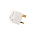 Hesapli Elektrikcim Türkiye ve Avrupa Erkek Fişi, İngiliz / malta ve Suudi Arabistan (Hac) Fişine Dönüştürücü Aparat Plug Converter - Beyaz