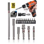 Hesaplı Hırdavat Yeni Nesil Bits Uç Bağlantı Adaptör Seti Lokma Bağlantı 16PCS Tornavida Lokma Seti Matkap Ucu