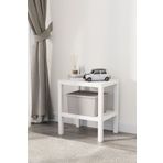 Hesaplı Kasa 2 Katlı Dikey Raf, Plastik Sehpa, Balkon Rafı, Saksılık, Banyo Mutfak Rafı, Beyaz