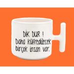 Hesaplısı Burada Dik Dur Daha Küfredilecek Birçok İnsan Var T Kulplu Latte Beyaz Kupa Bardak