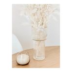 Hestia Home Çizgili Uzun Cam Vazo 25 cm