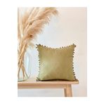 Hestia Home Mini Ponponlu Yastık Kılıfı Kırlent Kılıfı Yeşil 50x30 Cm