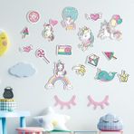 HET Concept Renkli Unicorn Ahşap Set Bebek Çocuk Yatak Odası Ev Dekorasyon Model 019 - Bebek Çocuk Odası
