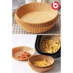 HETicaret 10 Adet Air Fryer Pişirme Kağıdı Yağsız Firitöz Hava Fritözü Pişirme Kağıdı Yuvarlak Model