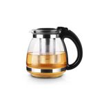 HETicaret Çelik Süzgeçli Cam Demlik Isıya Dayanıklı Cam Çaydanlık - Bitki Çayı Demliği 1500 Ml