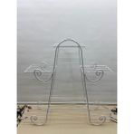 Heticaret Metal Ferforje Oval Çiçeklik Saksılık Bahçe 80X83 cm - Beyaz