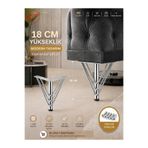 HETicaret Mobilya Ayağı Modern 18cm Metal Mobilya, Dolap, Karyola, Puf, Baza, Koltuk, Tv Ünitesi Ayakları