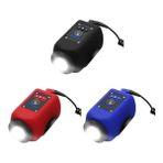 Heugers 6128 USB Şarjlı Işıklı ve Kornalı Renkli Bisiklet Farı - Siyah
