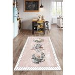 Hevia Home Kaymaz Tabanlı Yıkanabilir Baskılı Yolluk Mutfak Halısı Koridor Halısı