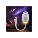 Hevolt USB Galaksi Projektör 2’si 1 Arada – LED Gece Lambası – 360° Ayarlanabilir 3 Değiştirilebilir Filmli LED Projektör – Yatak Odası, Çocuk Odası & Araç İçi Ambiyans Işık