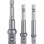 Hex Plus Lokma Adaptörü 3 Parça Set 1/4-3/8-1/2 mm DMX4712 - Renkli