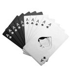 HexinYigjly 10 Adet Ace of Spades Şişe Açacakları, Poker Kartı Şişe Açacakları, Paslanmaz Çelik Taşınabilir Metal Kredi Kartı Bira Şişesi Kapak Açacakları Cüzdan Cep Düğün Doğum Günü Partisi için -