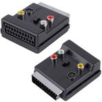 Hey Ara Erkek Dişi Üstden Rcalı Swichli Scart Adaptör
