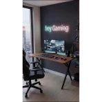 Hey Gaming Profesyonel Oyuncu Masası Ceviz 120 Cm Siyah Ayak