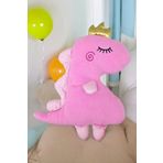 Hey Me Lisa Pembe Dinozor 40 cm Uyku Arkadaşı ve Peluş Yastık