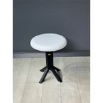 Hey Modüler Beyaz Deri Puf Metal Ayaklı Makyaj Sandalyesi Tabure 39 x 51 CM Tekli