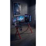 Hey Modüler Mobilya 110 cm Gaming2 Profesyonel Oyuncu Masası Siyah Tabla, Kırmızı Metal Ayaklı Hey Gaming2 - SİYAH - KIRMIZI