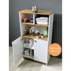Hey Modüler Mobilya Deren Banyo Dolabı Çok Amaçlı Dolap Bölmeli Raf 72 cm - Beyaz - Ceviz