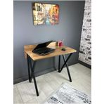 Hey Moduler Mobilya Hayal Ceviz Calisma Masasi Bilgisayar Ofis Masasi Metal Siyah Ayakli 90 Cm