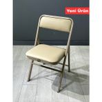 Hey Modüler Mobilya Hey Katlanır Sandalye Mutfak Yemek Balkon Bahçe Otel Kafe Katlanır Sandalye - Cappuccino
