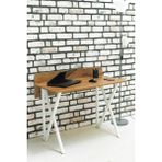 Hey Modüler Mobilya Rüya Ceviz Beyaz Ayak Çalışma Masası - Yükseklik: 74 cm Derinlik: 51 cm Genişlik: 103 cm Sırt ile Yükseklik: 83 cm