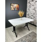 Hey Modüler Mobilya Sultan Mutfak Yemek Masası 120 x 80 cm - Beyaz - 120 x 80 cm