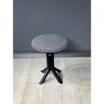 Hey Modüler Mobilya Tabure Kazayağı Kumaş Puf Metal Ayaklı Makyaj Sandalyesi 39 x 51 CM Tekli