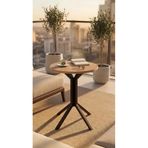hey modüler mobilya Yıldız Yuvarlak Çam 50 cm Balkon Masası Yan Sehpa Mutfak Yemek Masası Siyah Ayak