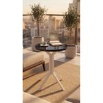 hey modüler mobilya Yıldız Yuvarlak Siyah Mermer 50 cm Balkon Masası Yan Sehpa Mutfak Yemek Masası Beyaz Ayak