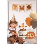 Hey Parti Minimal Boho Temalı 2 Yaş Doğum Günü Parti Seti (BANNER, 7'Lİ BALON, PASTA SÜSÜ) Doğum Günü Konsepti