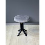 Hey Tabure Puf Makyaj Masası Sandalyesi Metal Sandalye Tekli Çap 39 x Yükseklik 51 cm - Açık Gri