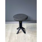 Hey Tabure Puf Makyaj Masası Sandalyesi Metal Sandalye Tekli Çap 39 x Yükseklik 51 cm - Gri