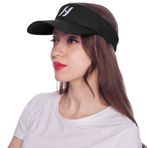 HEYANN Vizör şapka, güneş şapkası, spor, güneş siperliği, kadınlar için spor vizör, yumuşak, esnek, ayarlanabilir beyzbol şapkası, UV korumalı, tenis siperliği, kadınlar ve erkekler için, dış mekan için, Siyah, Tek Beden