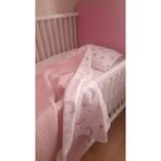 Heybe Home Bebek Müslin Pembe Waffle Pike Takımı Ay Yıldız Desenli-Heybe Home - 100 x 110 cm