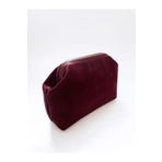 HEYBE'S Heybes Kadın Bordo Süet Clutch El Çantası
