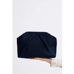 HEYBE'S Heybes Kadın Lacivert Piliseli Clutch El Çantası