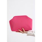 Heybes Kadın Pembe Clutch Portföy El Çantası - Koyu Pembe