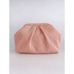 Heybes Kadın Pembe Piliseli Clutch El Çantası - 044-Pembe