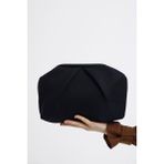 Heybes Kadın Siyah Piliseli Clutch El Çantası - 000-Siyah