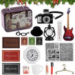 HEYIDAMAI 20 adet cüce çantası seti, cüce, diş macunu, oyuncak bebek evi gazetesi, minyatür kitap, dekorasyon, kamera minyatür dekorasyon, gitar, sabun, oyuncak bebek evi aksesuarı, aksesuar cüce
